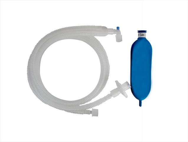 SISTEMA DE TUBERIA CORRUGADA EN CIRCUITO PARA ANESTESIA CON BOLSA 3 LT Y FILTRO BACTERIANO Y VIRAL PARA ADULTO