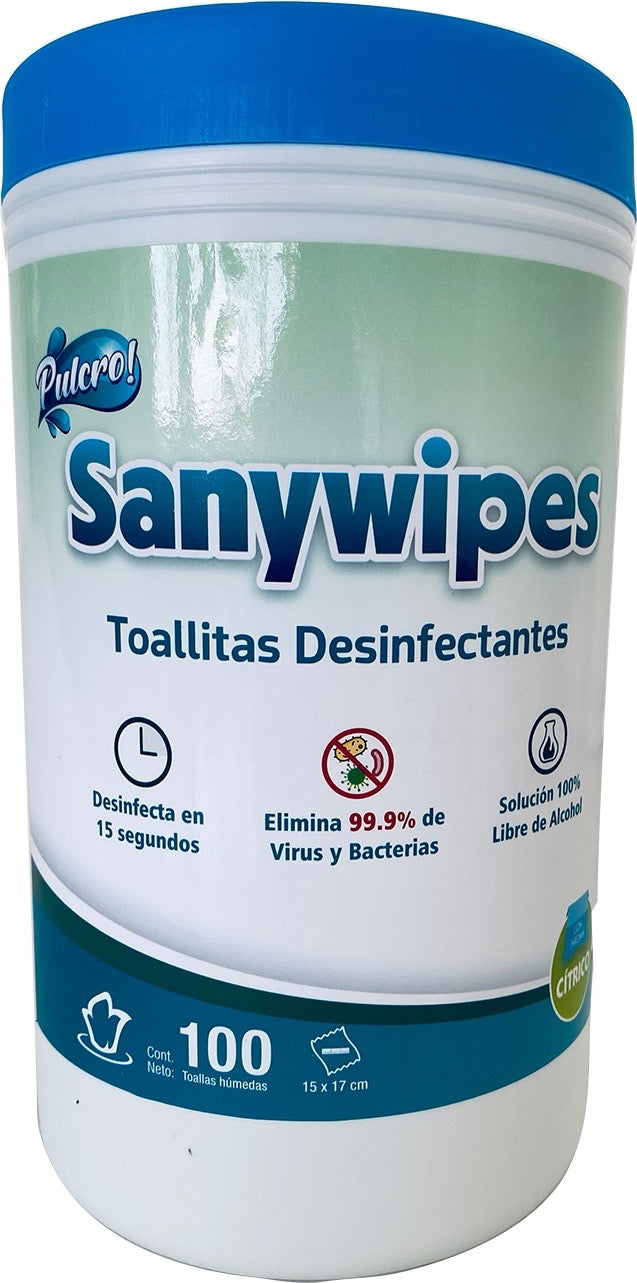 TOALLAS SANITIZANTES SANIWIPE (100 PZAS)